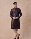Manyavar Men Elegant Dark Blue Kurta Pajama