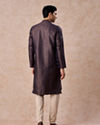 Manyavar Men Elegant Dark Blue Kurta Pajama