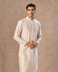Manyavar Men Cream Elegance Kurta Pajama
