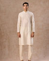 Manyavar Men Cream Elegance Kurta Pajama