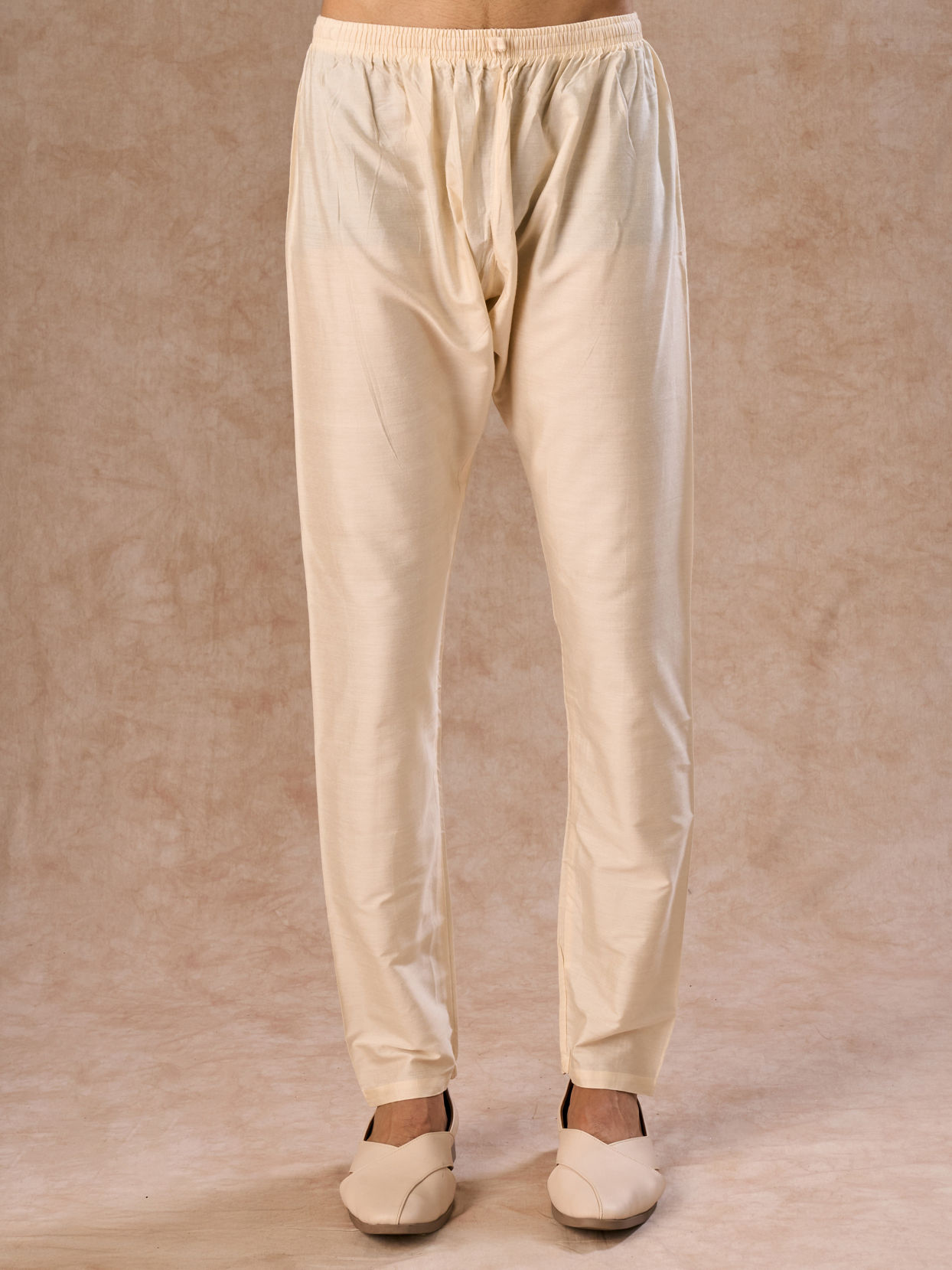 Manyavar Men Cream Elegance Kurta Pajama