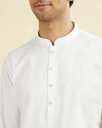 Manyavar Men Elegant Ivory Kurta Pajama Set