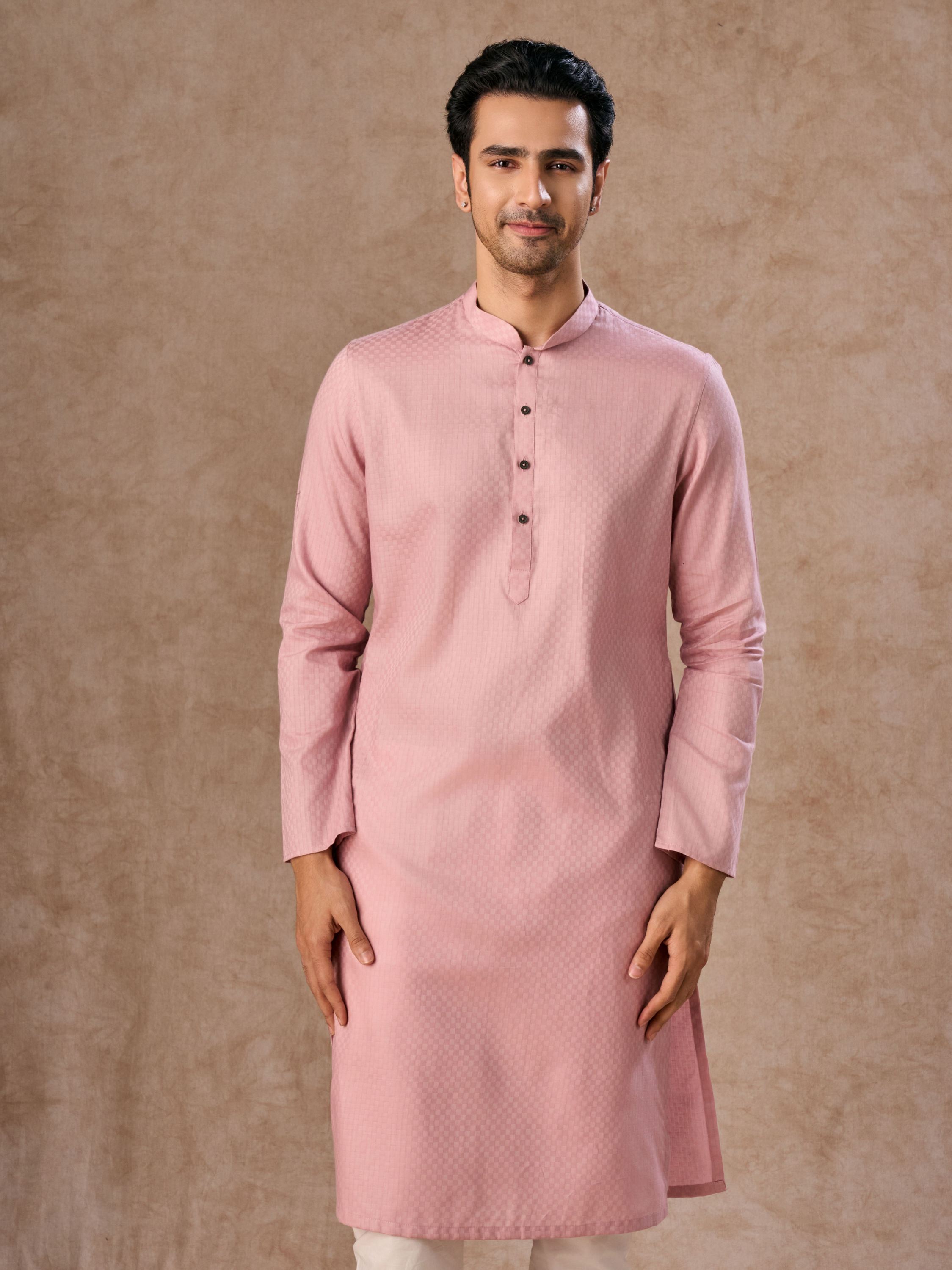 Manyavar Men Dusty Pink Regalia Kurta Pajama