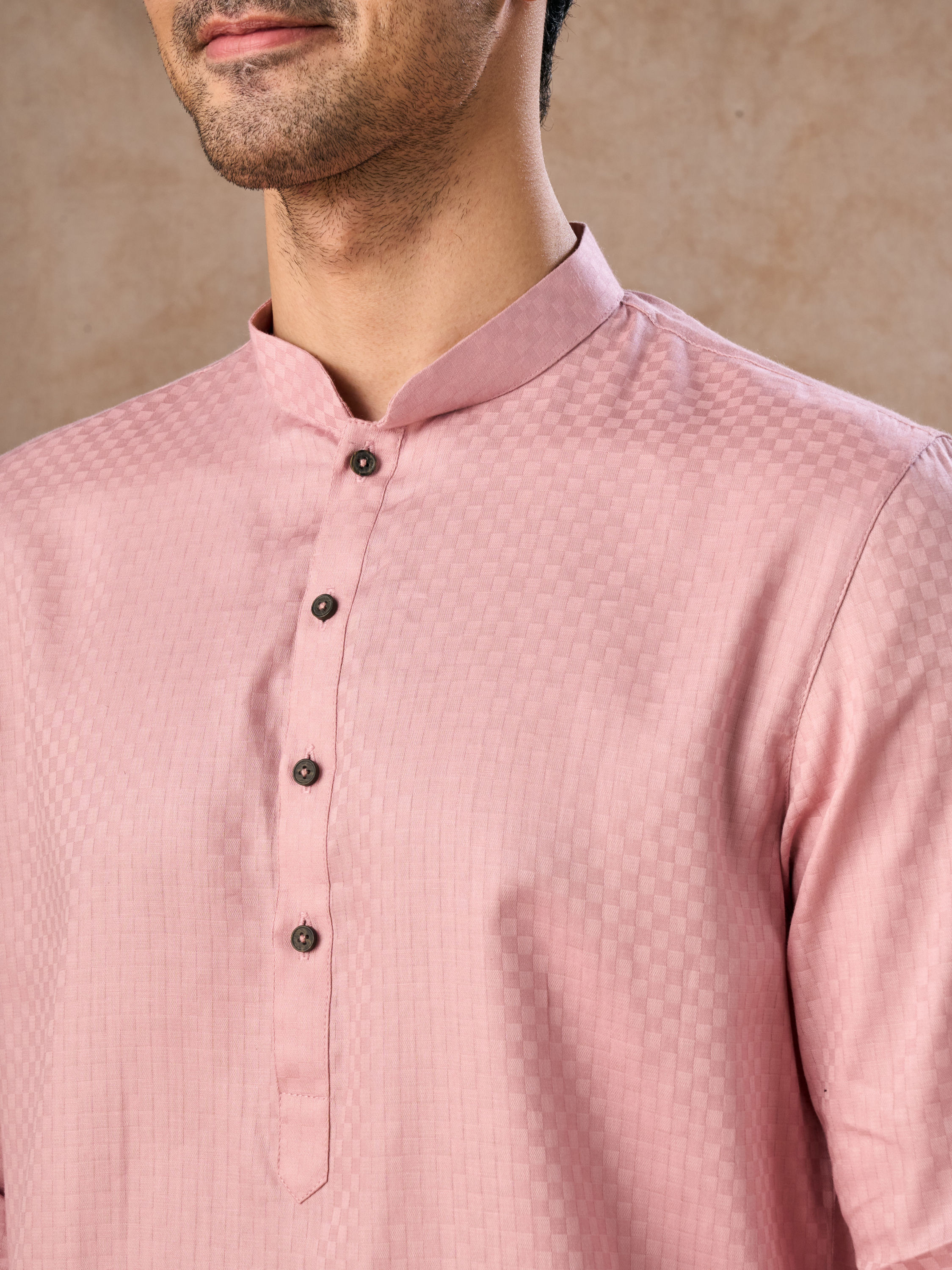 Manyavar Men Dusty Pink Regalia Kurta Pajama