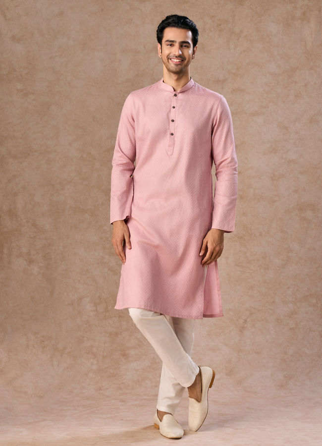 Manyavar Men Dusty Pink Regalia Kurta Pajama