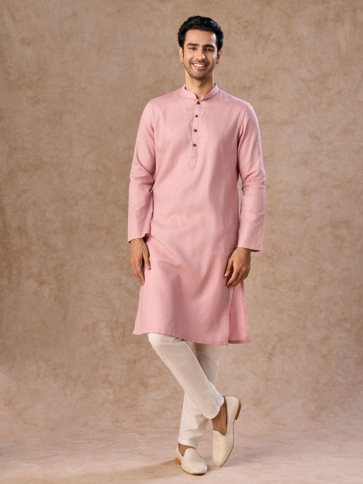 Manyavar Men Dusty Pink Regalia Kurta Pajama