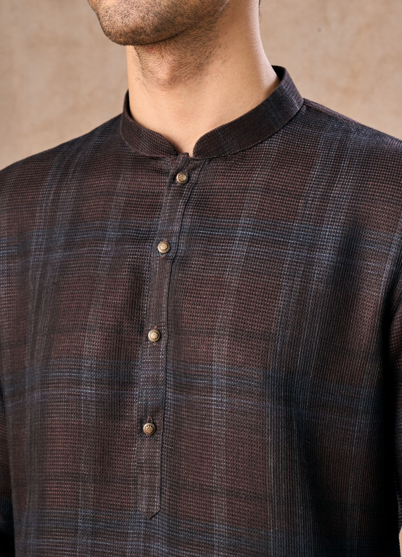 Manyavar Men Dark Brown Elegance Kurta Pajama