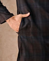 Manyavar Men Dark Brown Elegance Kurta Pajama