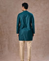 Manyavar Men Teal Green Elegance Kurta Pajama