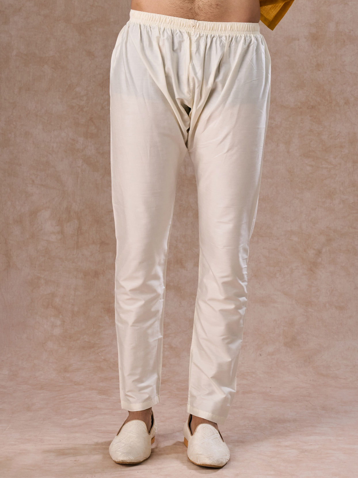 Manyavar Men Radiant Mustard Cotton Kurta Pajama