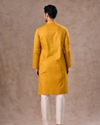 Manyavar Men Radiant Mustard Cotton Kurta Pajama