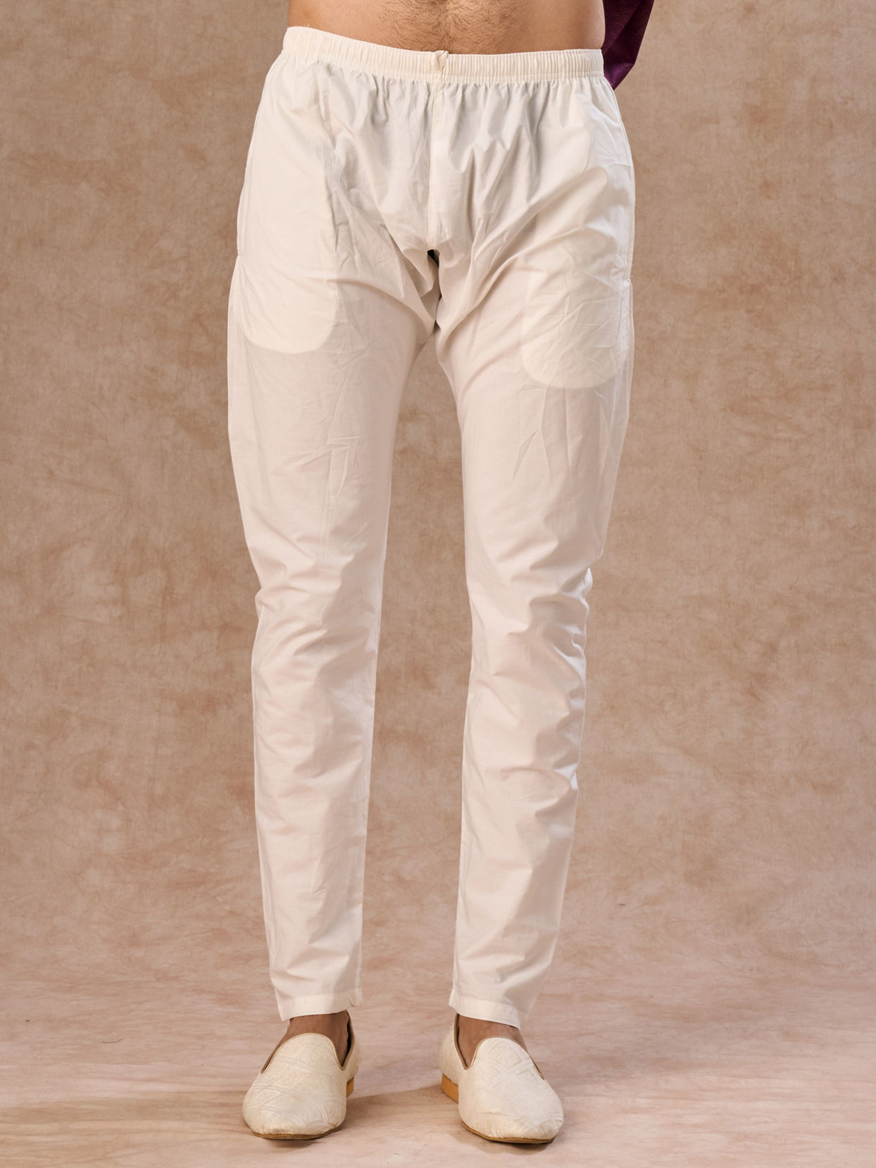 Manyavar Men Wine Hues Cotton Kurta Pajama