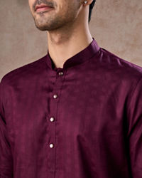 Manyavar Men Wine Majesty Kurta Pajama