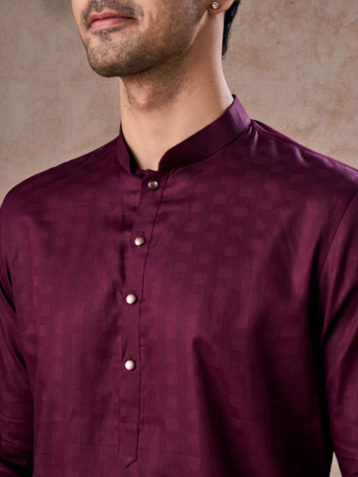 Manyavar Men Wine Majesty Kurta Pajama
