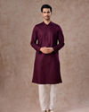 Manyavar Men Wine Majesty Kurta Pajama