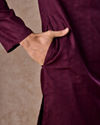 Manyavar Men Wine Majesty Kurta Pajama