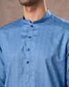 Manyavar Men Blue Delight Kurta Pajama