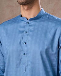 Manyavar Men Blue Delight Kurta Pajama