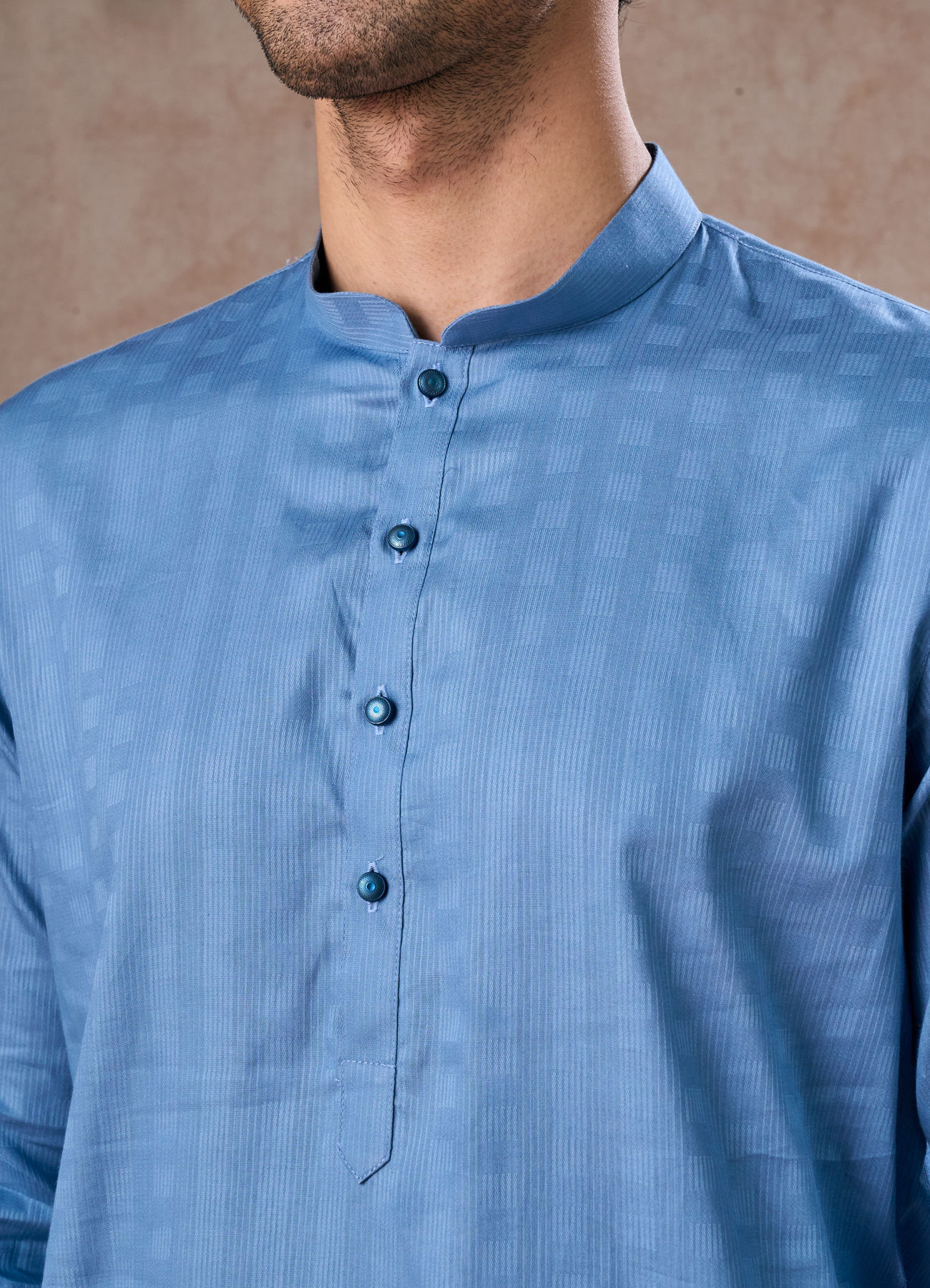 Manyavar Men Blue Delight Kurta Pajama