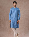 Manyavar Men Blue Delight Kurta Pajama