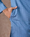 Manyavar Men Blue Delight Kurta Pajama