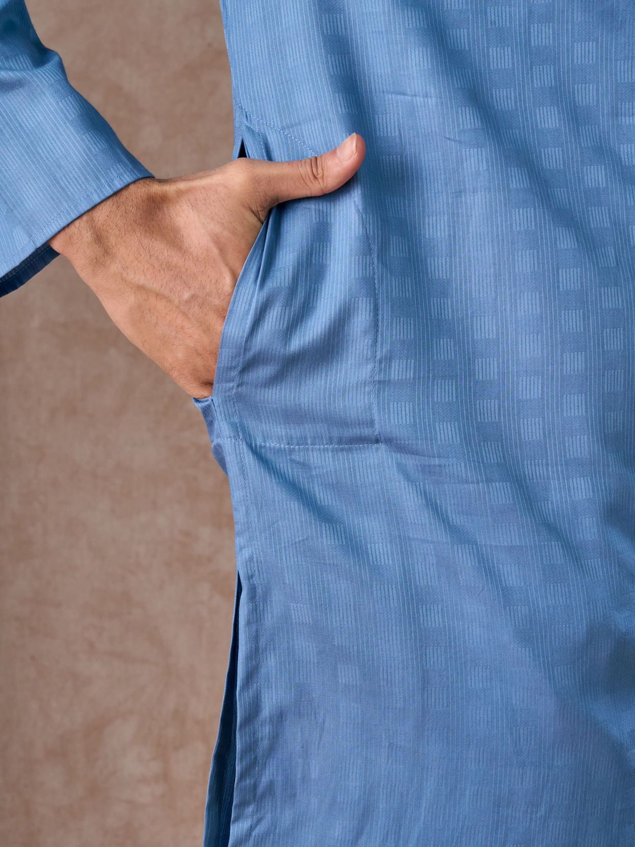 Manyavar Men Blue Delight Kurta Pajama