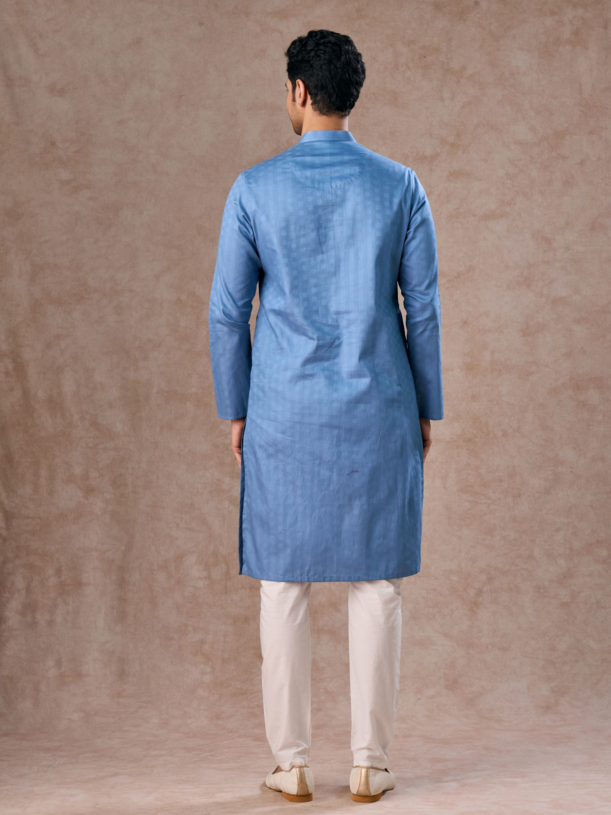 Manyavar Men Blue Delight Kurta Pajama