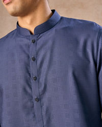 Manyavar Men Dark Blue Opulence Kurta Pajama