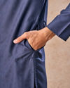 Manyavar Men Dark Blue Opulence Kurta Pajama