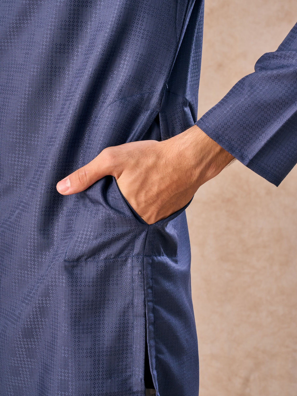 Manyavar Men Dark Blue Opulence Kurta Pajama