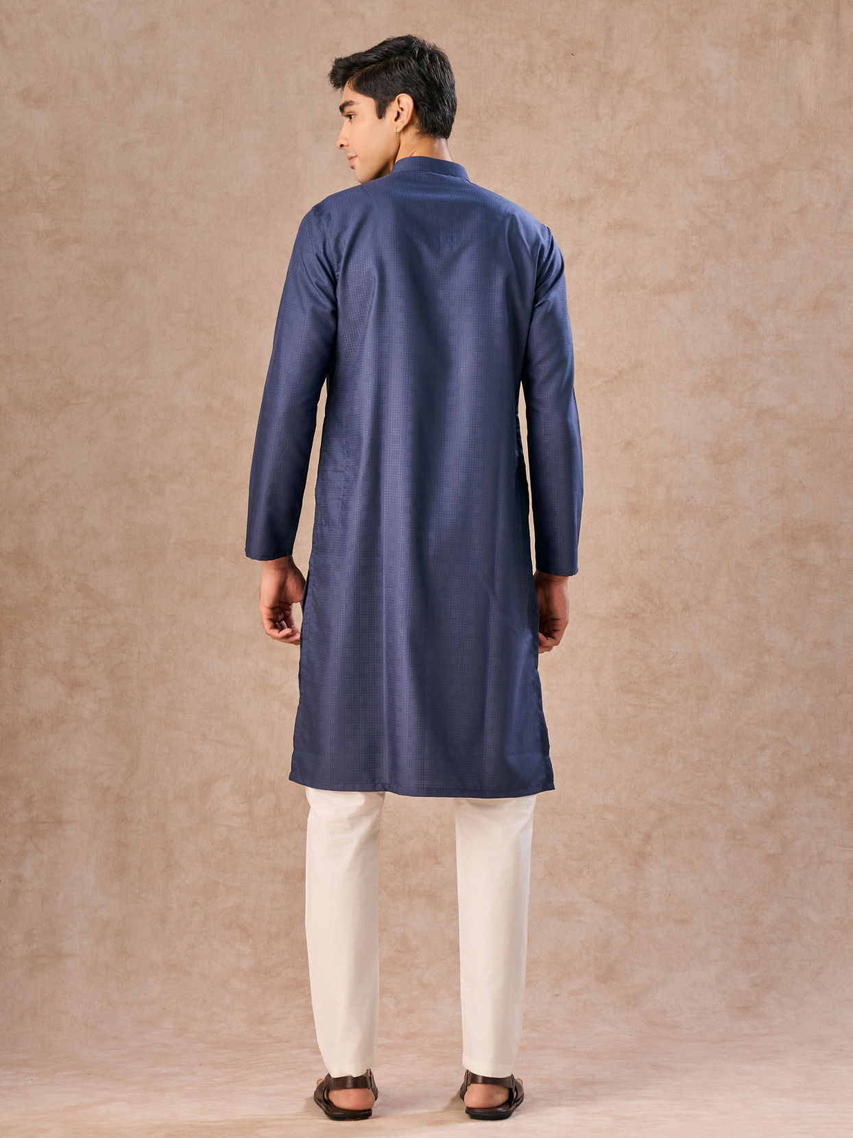Manyavar Men Dark Blue Opulence Kurta Pajama