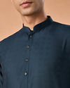Manyavar Men Teal Blue Radiance Kurta Pajama