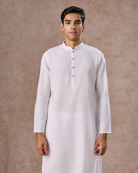 Manyavar Men Elegant White Kurta Pajama