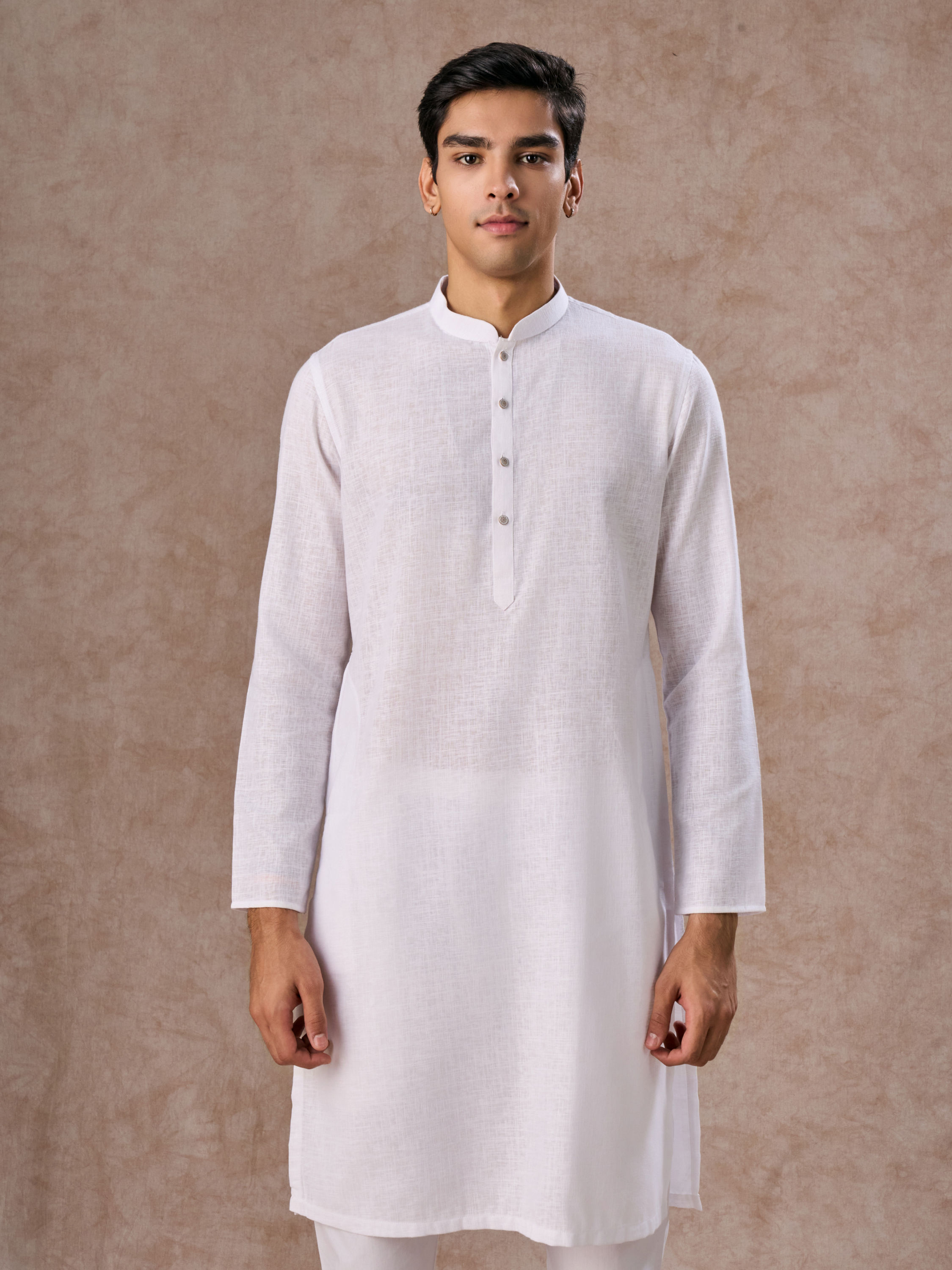 Manyavar Men Elegant White Kurta Pajama