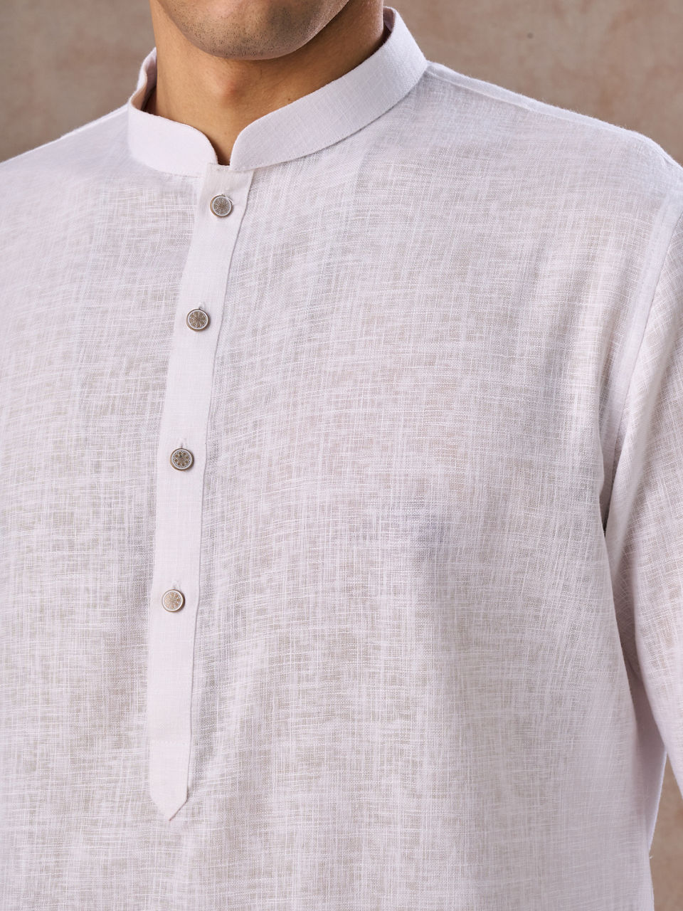 Manyavar Men Elegant White Kurta Pajama