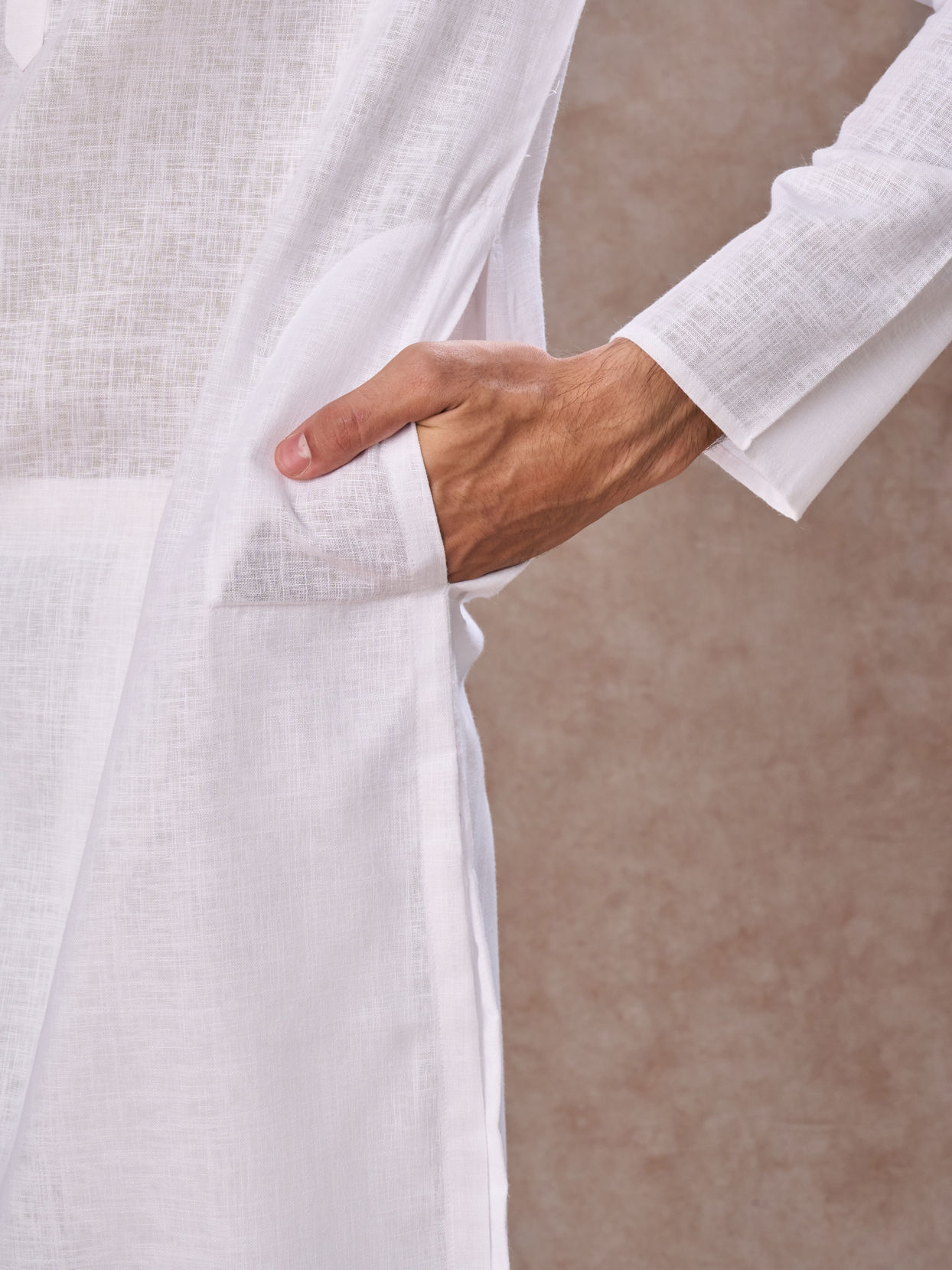 Manyavar Men Elegant White Kurta Pajama