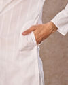 Manyavar Men White Elegance Cotton Kurta Pajama