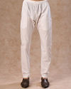Manyavar Men White Elegance Cotton Kurta Pajama