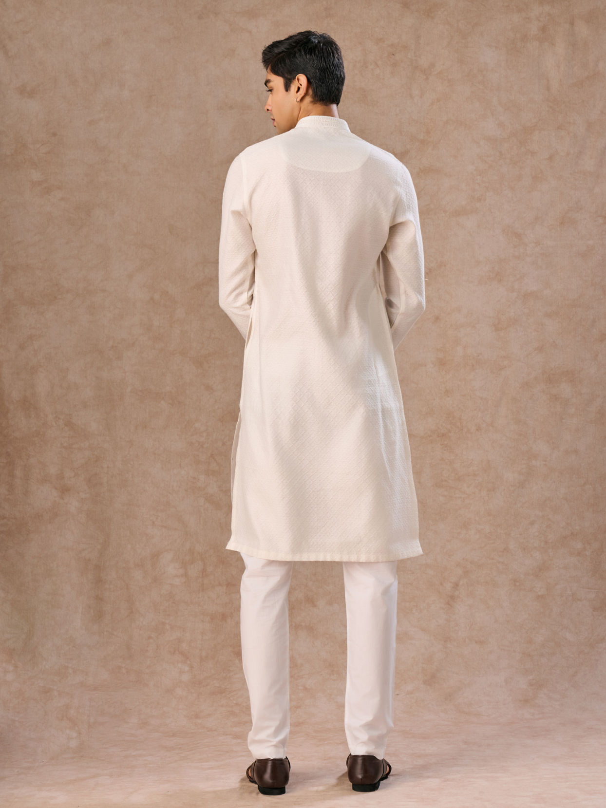 Manyavar Men Classy Cream Kurta Pajama