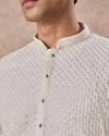 Manyavar Men Regal Cream Georgette Kurta Pajama
