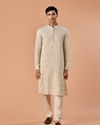 Manyavar Men Pista Green Elegance Kurta Pajama