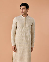 Manyavar Men Pista Green Elegance Kurta Pajama