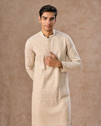 Manyavar Men Glistening Gold Kurta Pajama
