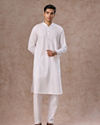 Manyavar Men Ethereal White Cotton Kurta Pajama