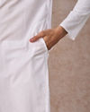 Manyavar Men Ethereal White Cotton Kurta Pajama