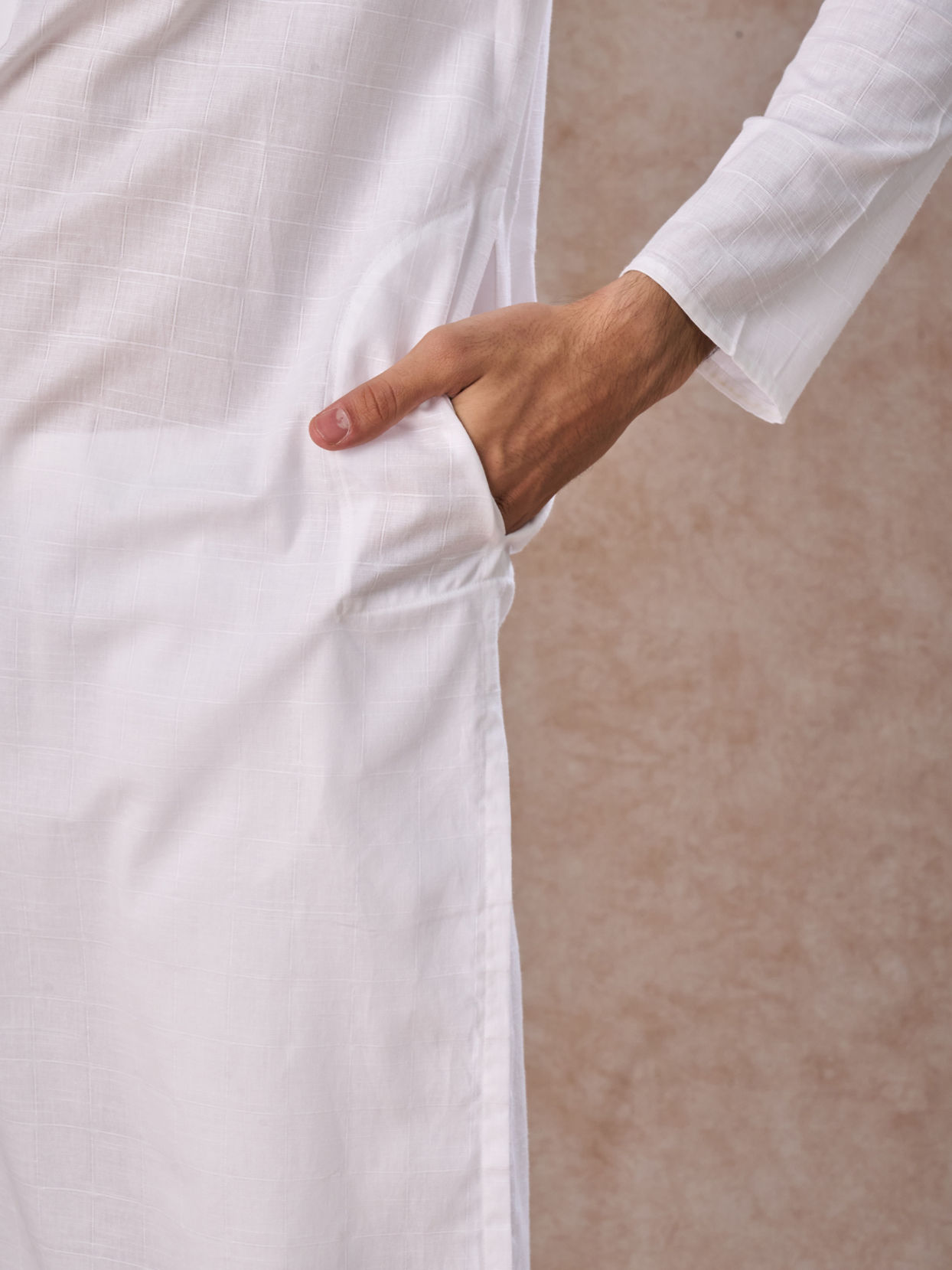 Manyavar Men Ethereal White Cotton Kurta Pajama