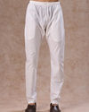 Manyavar Men Ethereal White Cotton Kurta Pajama