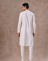 Manyavar Men Ethereal White Cotton Kurta Pajama