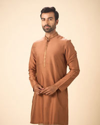 Manyavar Men Tan Harmony Kurta Pajama
