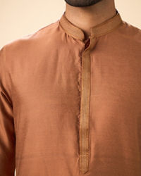 Manyavar Men Tan Harmony Kurta Pajama